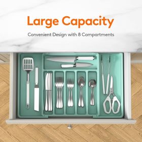 Silverware Drawer Organizer, Expandable Utensil Tray for Kitchen, BPA Free Flatware and Cutlery Holder