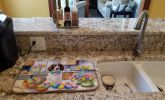 Decorating Easter English Springer Spaniel Dish Drying Mat Absorbent Dish Drying Mat Pad for Kitchen Counter Dish Drainer Mat for Countertop, 14 x 21"