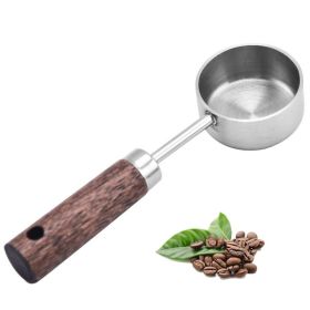 15ml Wooden Handle Measuring Spoon Coffee Powder Milk Powder Spoon (Type: Kitchen Tools, Color: Silver)